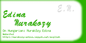 edina murakozy business card